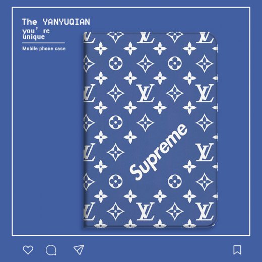 人気 ブランドLV x Supreme iPad Proケース 9.7インチ 2018/2017 iPad 9.7インチ カバー iPad Air1/2保護カバー iPad mini 1/2/3/4ケース 保護性 [#05283]
